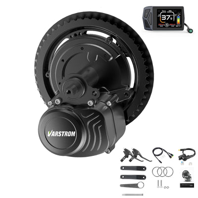 TSDZ Mittelmotor 48V 500W TSDZ2B 2024 Version, Elektrofahrrad Umbausatz mit EKD01-Multilanguage Ebike Anzeige for BB68mm Moutainbike