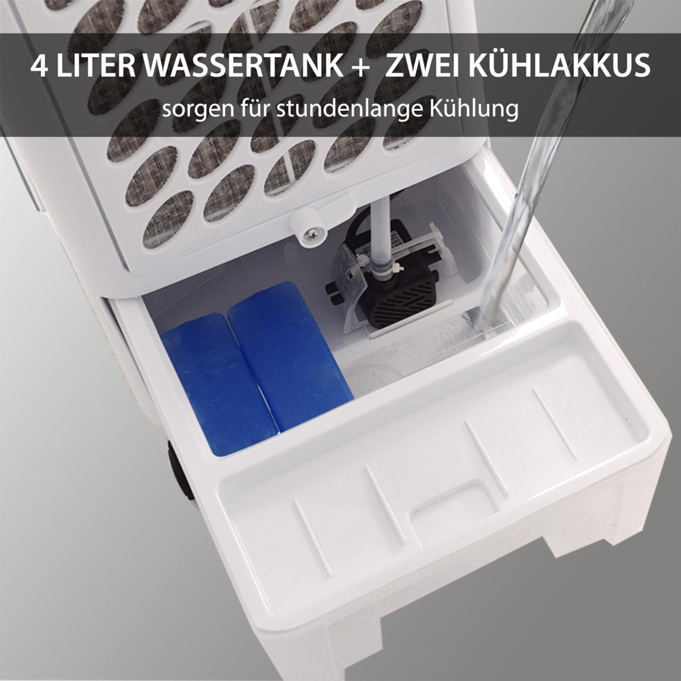 Syntrox Klimagerät Mobil Stormy | Luftkühler mit Wasser | Verdunstungskühler, Lufterfrischer, inklusive Fernbedienung und Timer, schnelle Kühlung