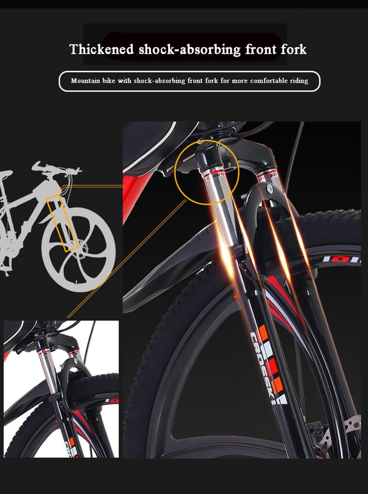 Wmmner Mountainbike 26 Zoll Carbonstahl Scheibenbremse Speed Mountainbike Schüler Männer Und Frauen Fahrrad Fahrrad Höhenverstellbar/B/26 Zoll 21-Gang