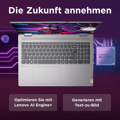 Lenovo Yoga 7 2-in-1 Convertible AI Laptop | 14" WUXGA Display | AMD Ryzen 7 8840HS | 16GB RAM | 1TB SSD | AMD Radeon 780M Grafik | Windows 11 Home | QWERTZ | grau | 3 Monate Premium Care