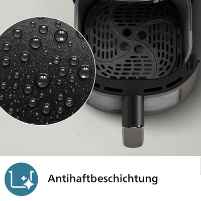 Philips Airfryer 2000 Serie – 13 Zubereitungsmöglichkeiten, 6,2l Fassungsvermögen, kompaktes Design mit Kochfenster, RapidAir-Technologie, 90% weniger Fett, leicht zu reinigen (NA230/00)