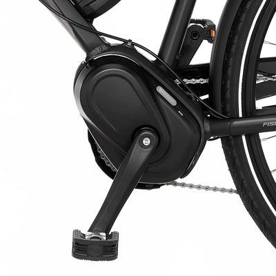 Fischer E-Bike Trekking, VIATOR ETH 1861 Elektrofahrrad für Herren, RH 50 cm, Mittelmotor 80 Nm, 48 V Akku, schwarz matt, 28 Zoll