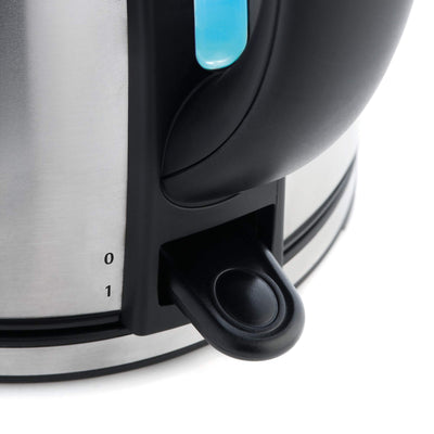 WMF Stelio Wasserkocher Edelstahl 1,7l, elektrischer Wasserkocher mit Kalkfilter, 2400 W, Wasserstandanzeige beleuchtet, edelstahl matt