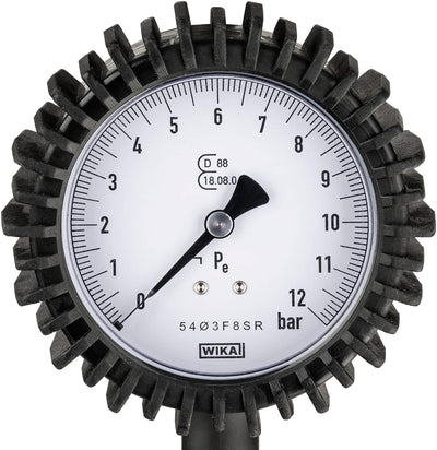 HAZET Reifenfüll-Messgerät 9041G-1 I Geeicht, ablesbar, Manometer-Messbereich: 0-10 bar, Schlauchlänge: 1000 mm, Manometer-Durchmesser: 80 mm I Reifendruck-Prüfer für Auto, Motorrad, LKW