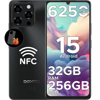DOOGEE Note 58 Pro Android 15 Smartphone Ohne Vertrag 32GB+256GB Octa Core 6.75" HD+ 90Hz Handy Ohne Vertrag 6250mAh Handy Günstig 16MP+8MP Simlockfreie Handys Dual SIM 4G/ GPS/NFC/Fingerabdruck