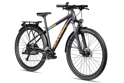 Axess Sandee DX ATB Mountainbike | MTB-Hardtail | 16-Gang Schaltung | hydraulische Scheibenbremsen | Straßenausstattung, Farbe:matt Black, Rahmengröße:16 Zoll