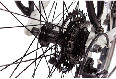 Airtracks Damen Trekking Fahrrad 28 Zoll Trekkingbike TR.2820L City Bike Trekkingrad Shimano ACERA RD-T3000 24 Gang Kettenschaltung Nabendynamo Weiß Matt Damen 48cm Körpergröße 155-170cm