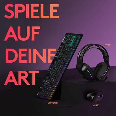 Logitech G305 LIGHTSPEED kabellose Gaming-Maus mit HERO 12K DPI Sensor, Wireless Verbindung, 6 programmierbare Tasten, 250 Stunden Akkulaufzeit, Leichtgewicht, PC/Mac - Schwarz