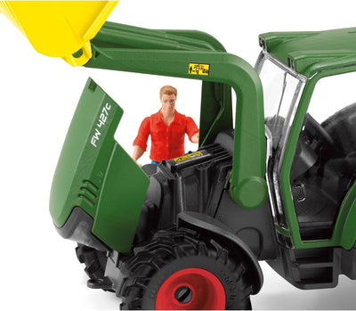 SCHLEICH 42608 Traktor mit Anhänger, ab 3 Jahren, Farm World - Spielset, 50 Teile