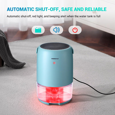Inkbird Luftentfeuchter, 1100ml Luftentfeuchter Elektrisch, Extrem Leise, 7 Farbige LED Leuchten, Ausschaltschutz, Tragbarer Luftentfeuchter Kleiner für Badezimmer, Schlafzimmer, Keller, Zuhause