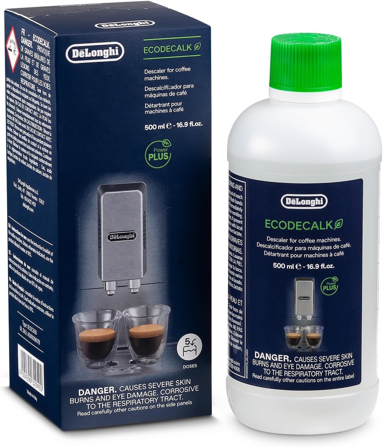 De'Longhi Magnifica S ECAM 22.110.B Perfetto Kaffeevollautomat mit Milchaufschäumdüse + Original EcoDecalk DLSC 500 Entkalker Wasserfilter DLSC002