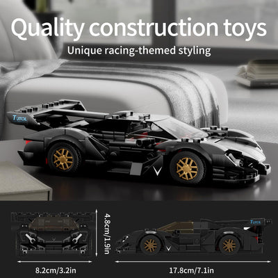 Mould King 27061 Technik Speed Champion Auto Bausteine Ei Sportwagen Klemmbausteine Rennwagen Bauspielzeug mit Acryl Vitrine Modellautos zum Sammeln (325 Teile)