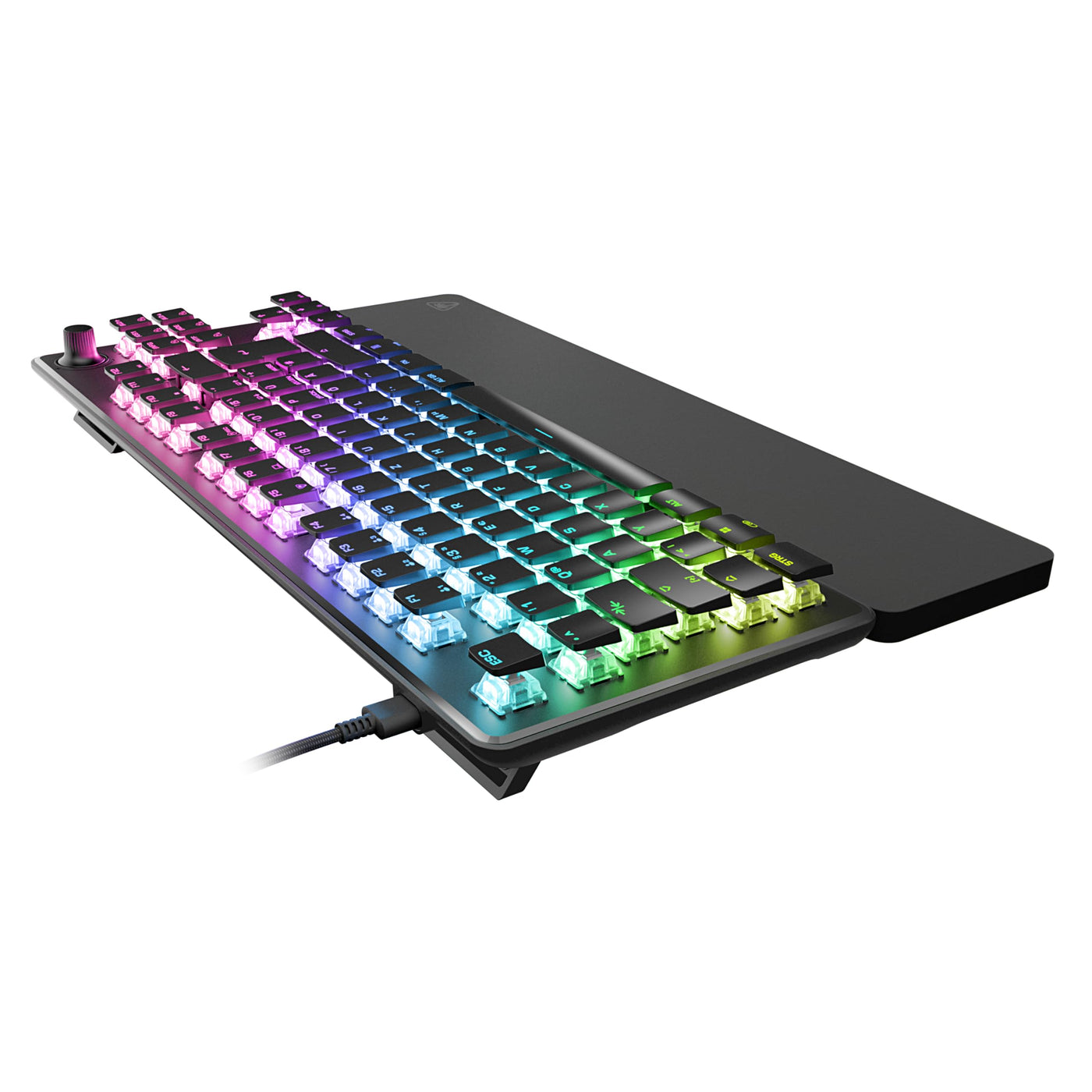 Turtle Beach Vulcan II TKL Pro - Magnetisch-mechanische RGB-Gaming-Tastatur, Analoge Halleffekt-Schalter, Medientasten, Handballenauflage, Aluminium-Abdeckplatte