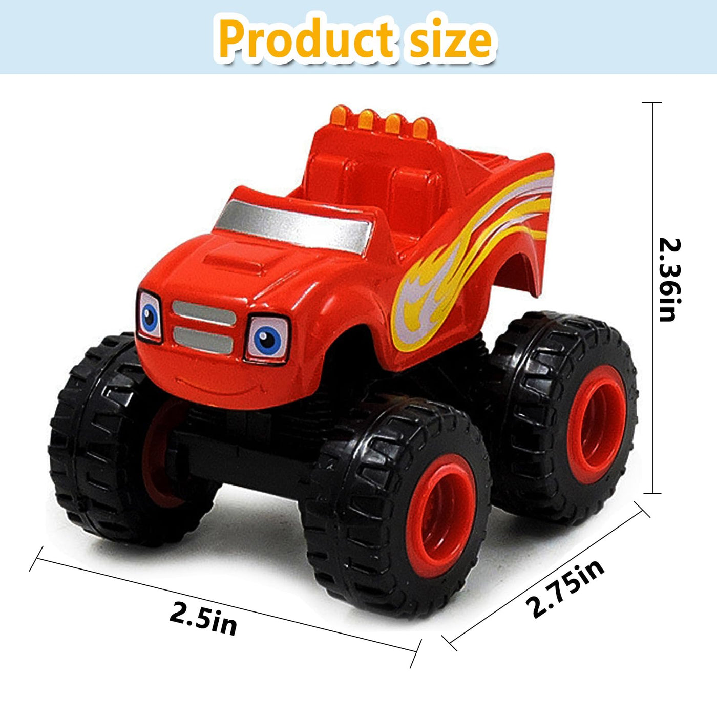 BEYOND MS 6 Pack Monster Maschinen Spielzeug, Trucks Spielzeug für Kinder Geburtstag Truck Spielzeug Set, Weihnachten Truck Spielzeug Geschenk für Jungen und Mädchen
