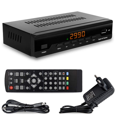 Kabelreceiver Kabel Receiver Receiver für digitales Kabelfernsehen 2990 Combo DVB-C (HDTV,DVB-C / C2, DVB-T/T2, HDMI, SCART, USB 2.0, WLAN optional) + HDMI Kabel