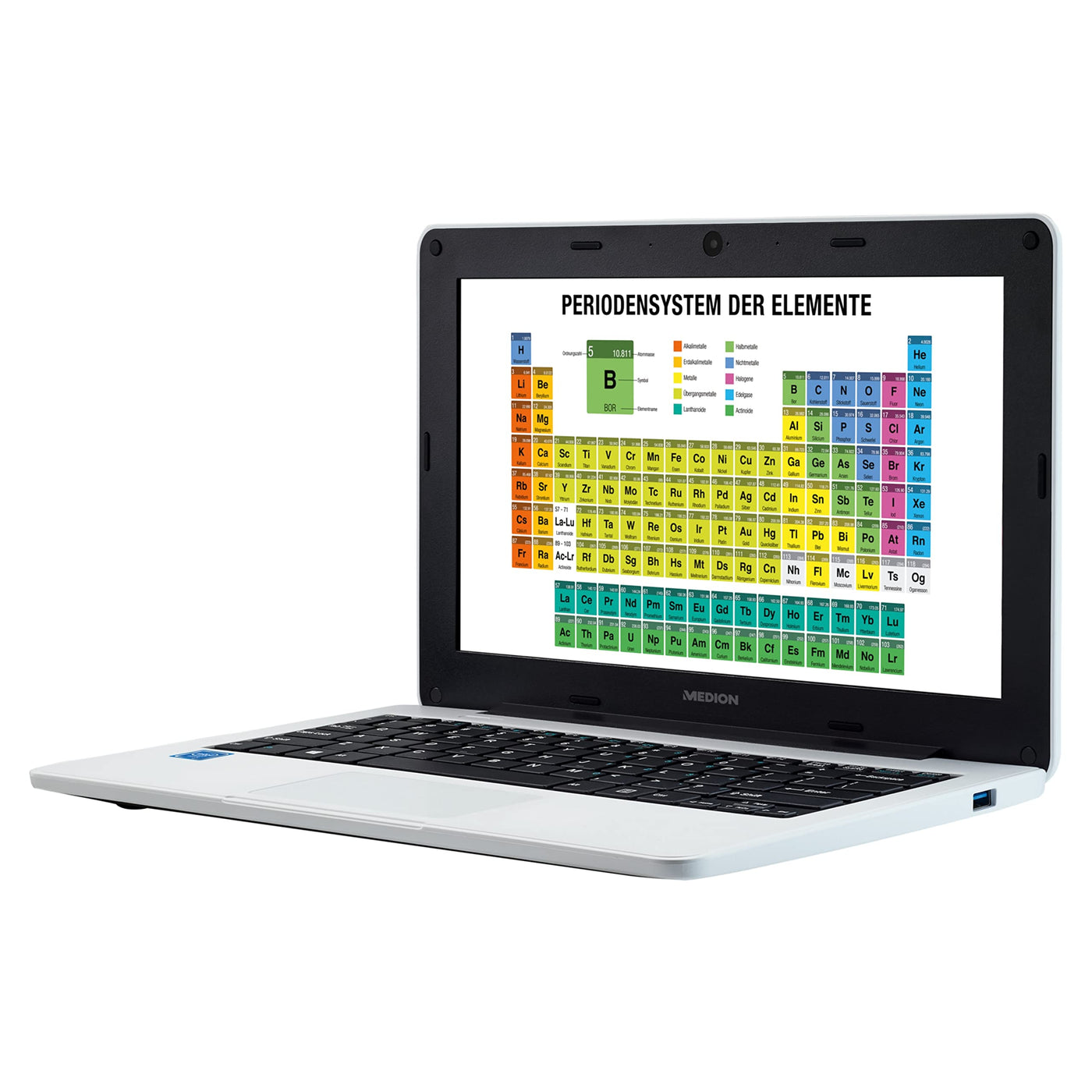 MEDION E11202 29,5 cm (11,6 Zoll) HD Notebook (Intel Celeron N3450, 4GB RAM, 64GB Flash-Speicher, Webcam, Win 10 Home im S-Modus)