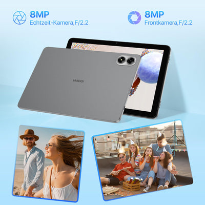 UMIDIGI G1 TAB 10.1 Zoll Tablet, Tablet Android, 8GB RAM (4GB+4GB), 64GB ROM(1TB TF), RK3562 Quad Core Gaming Tablets PC mit 6000 mAh Akku, 8MP+8MP, BT5.0, WiFi 6, GMS, Grau
