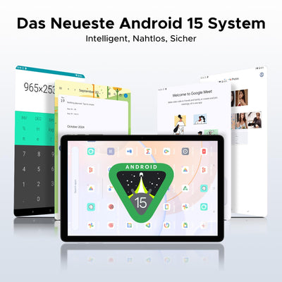 DOOGEE Tab A9+ Android 15 Tablet 11 Zoll, T7200 Octa Core 8580mAh, 20GB RAM+64GB ROM(TF 2TB), 90Hz, 13MP + 5MP Gaming Tablets mit Tastatur, Stift, Maus, Hülle, WiFi 5/WidevineL1/Face ID/OTG, Schwarz