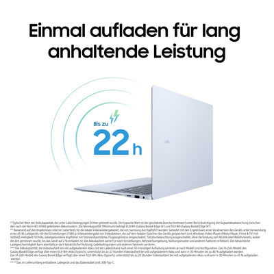 Samsung Galaxy Book4 Edge Galaxy AI-Laptop, 16-Zoll-Display, 16GB RAM, Snapdragon X Elite Prozessor, Notebook 512GB Speicher, Copilot+ PC, Sapphire Blue, 3 Jahre Herstellergarantie