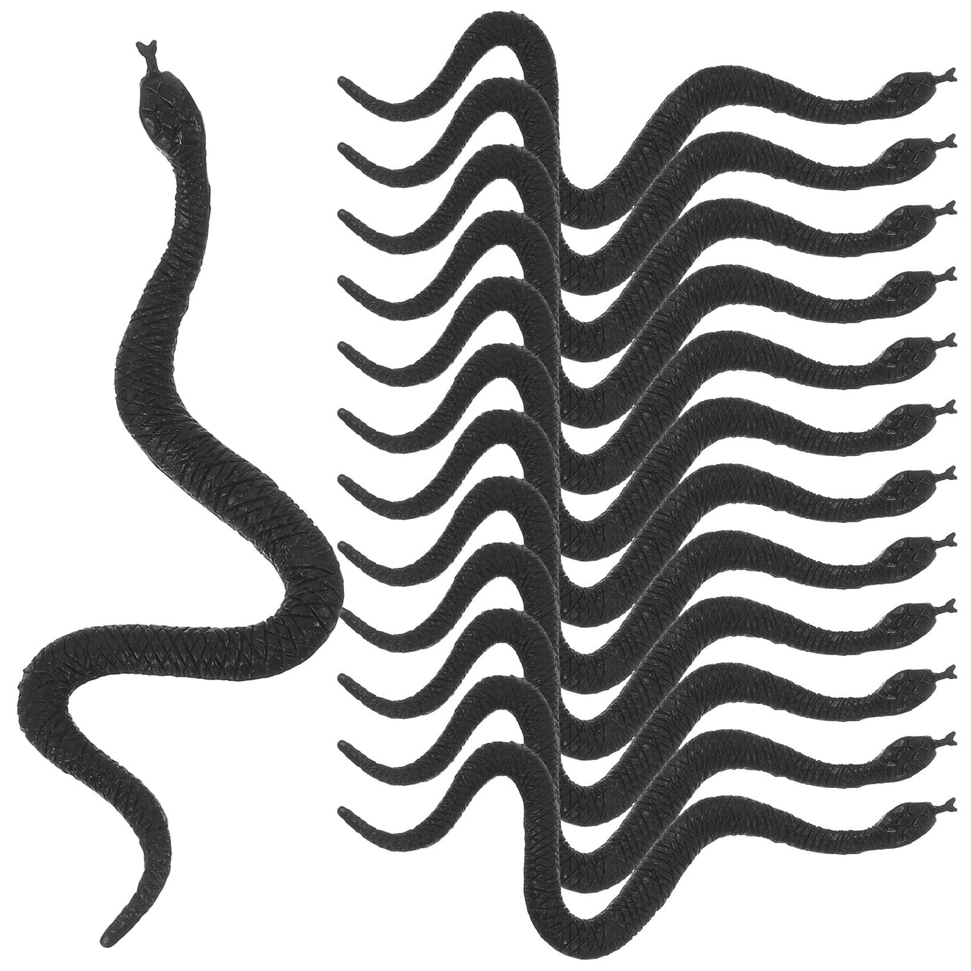 100Stücke Realistische Kunststoff Schlangen Deko: Kleine Schlange Halloween Horror Deko Tischdeko Streiche Spielen Scherzartikel für Motto Spukhaus Party(Geeignet für Personen ab 14 Jahren)