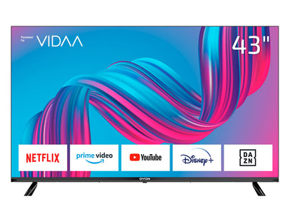 DYON Movie Smart 43 VX 108 cm (43 Zoll) Fernseher (Full-HD Smart TV, HD Triple Tuner (DVB-C/-S2/-T2), App Store, Prime Video, Netflix, YouTube, DAZN, Disney+) [Mod. 2023]