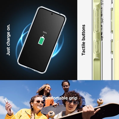 Spigen Ultra Hybrid Hülle Kompatibel mit Samsung Galaxy A55 5G -Crystal Clear