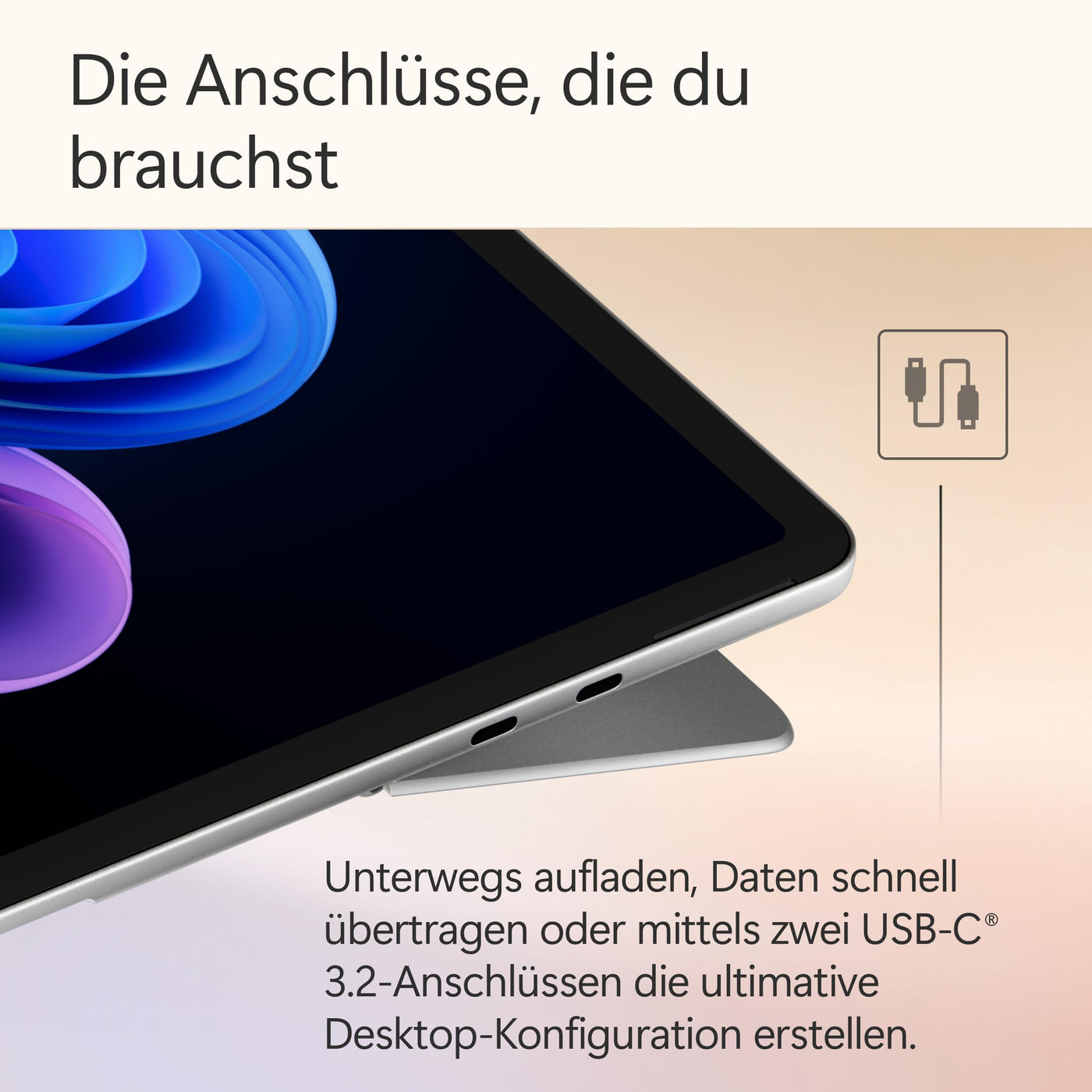 Microsoft Surface Pro | Copilot+ PC | 12” LCD Touchscreen | Snapdragon® X Plus | 16GB RAM | 512GB Speicher | Neuestes Modell | Platin