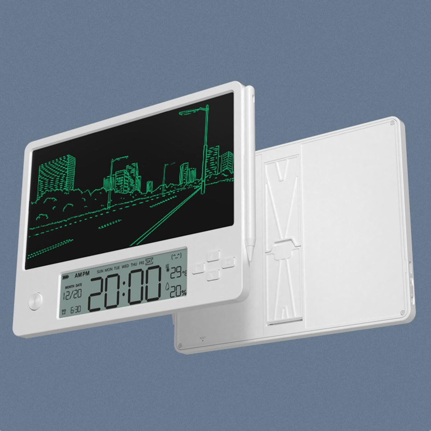 Maizoon Elektronischer Kalender mit LCD-Großschreibtablett, Lademodell, Digitaluhr, Datumsanzeige, multifunktionales Wordpad, ideal für Studenten, Zuhause, Büro, Arbeit