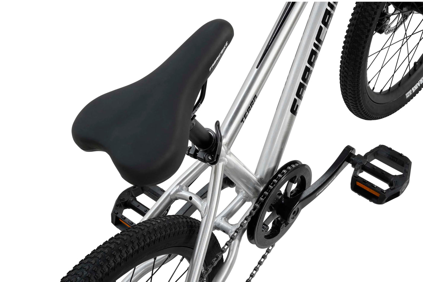 FabricBike Terra - Alu Mountainbike Jugendfahrrad 20 Zoll ab 6, 7 und 8 Jahre, 7-Gang-Schaltung, Scheibenbremse, Federgabel, Kinder Fahrrad (Polished)