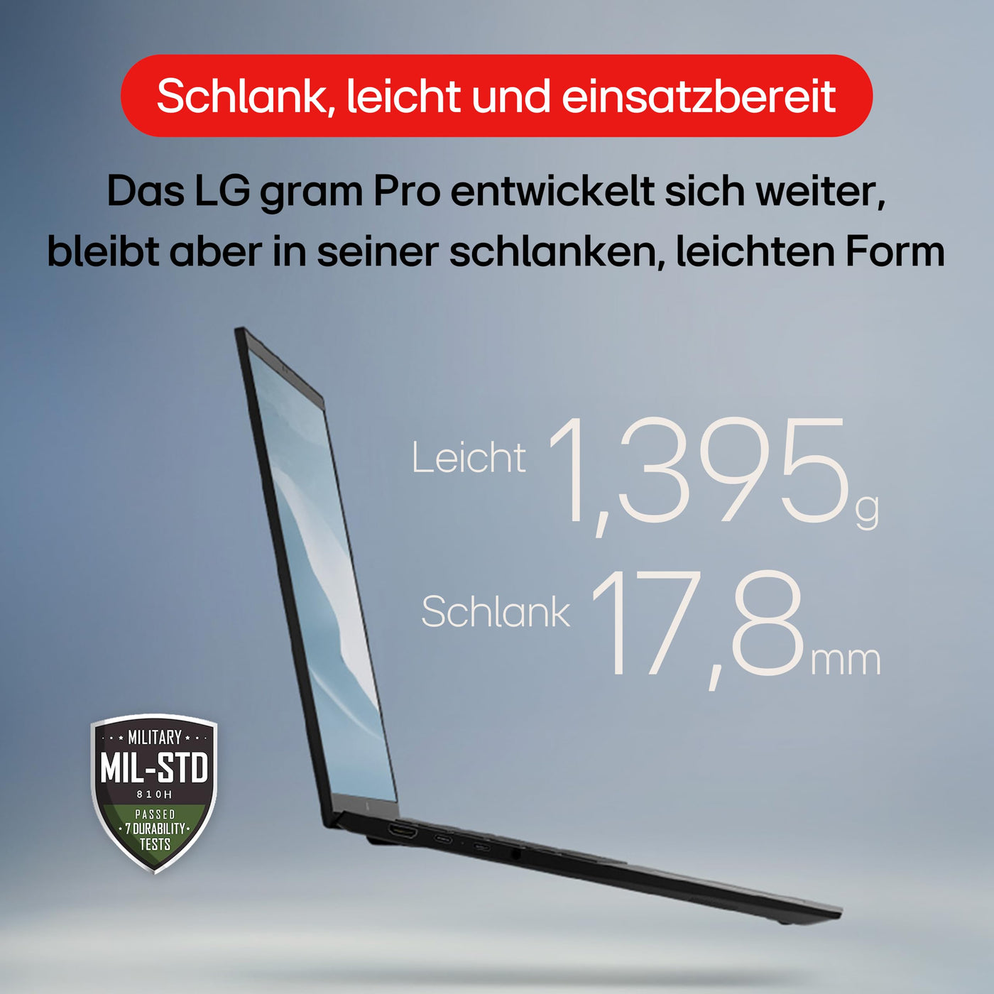 LG gram Notebook 2025 17 Zoll Laptop - Intel Core Ultra 7 (16GB RAM, 1TB SSD, Intel Arc Graphics, Windows 11 Home, Bluetooth 5.3, 2xThunderbold 4) - Grau