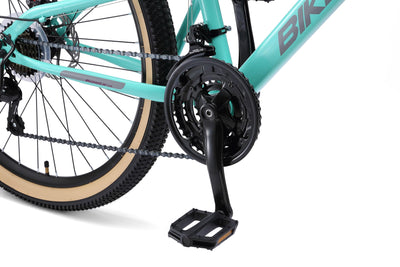 BIKESTAR Fully Mountainbike Shimano 21 Gang Schaltung, Scheibenbremse 27.5 Zoll Reifen | 17 Zoll Rahmen MTB Vollgefedert | Mint