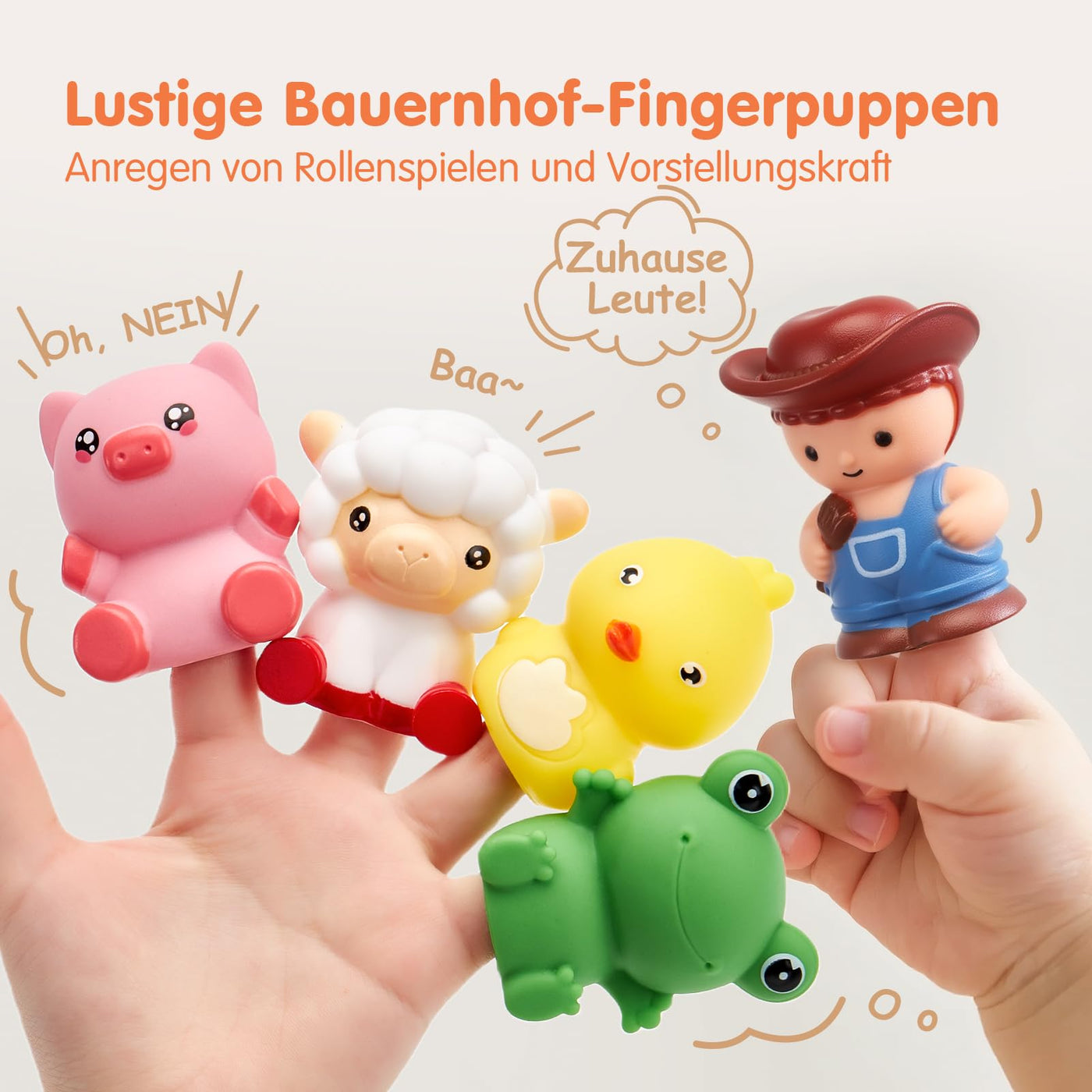 hahaland Zug Spielzeug mit Bauernhoftiere & Schlüssel,Montessori Spielzeug 2 Jahre zum Zählen,Sortierspiel,Zuordnen,Motorikspielzeug mit Fingerpuppen, Kinderspielzeug ab 2 3 4 5 Jahre Geschenk