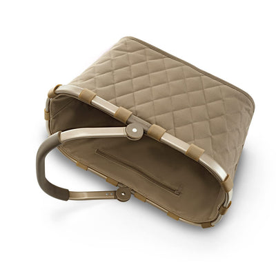 reisenthel carrybag frame rhombus olive – Stabiler Einkaufskorb mit viel Stauraum und praktischer Innentasche – Elegantes und wasserabweisendes Design