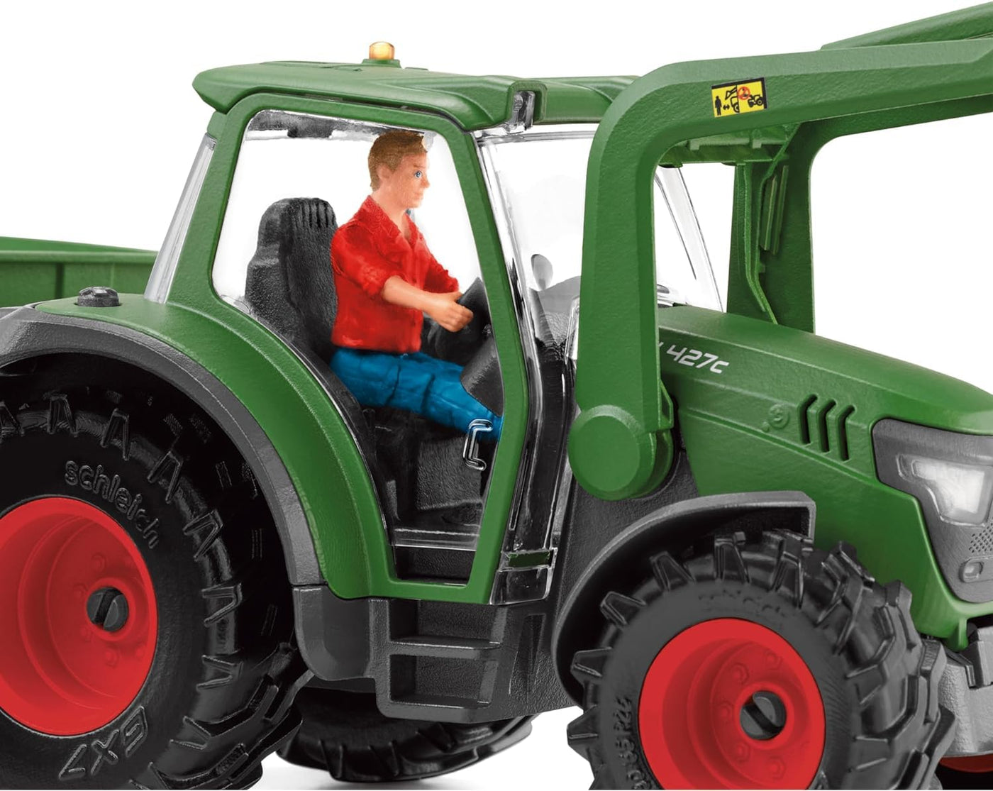 SCHLEICH 42608 Traktor mit Anhänger, ab 3 Jahren, Farm World - Spielset, 50 Teile