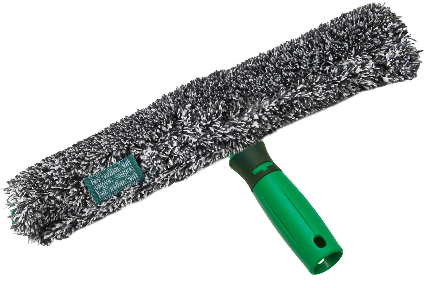 Unger ErgoTec Power Einwascher (Breite 35 cm, Mikrofaserbezug 100% Polyester, 2-Komponenten Griff, Bezug mit Klettverschluss, für streifenfreie Fenster) BC350
