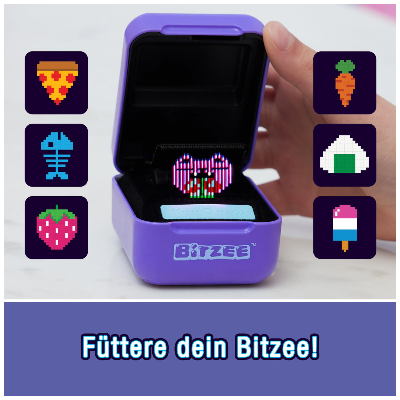 Bitzee 2023 - 15 digitale Haustiere zum Anfassen, interaktives Spielzeug mit 15 virtuellen elektronischen Tieren, die auf Bewegung und Berührung reagieren, lila, ab 5 Jahren