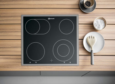 Bauknecht HEKO 566 Pyro Herd-Kochfeld-Kombination /Glaskeramik-Kochfeld (60 cm) / Pyrolyse-Selbstreinigungssystem / Multi-Level-Kochen / Backauszug mit 2 Ebenen, Schwarz