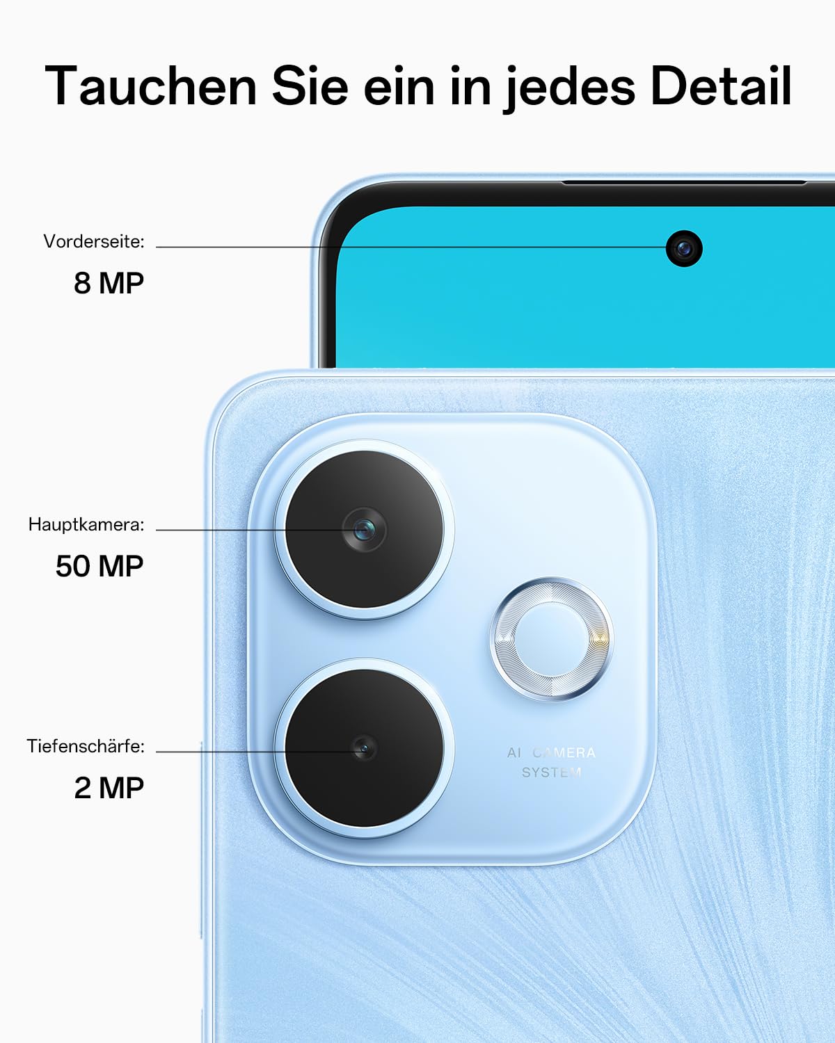 OPPO A5 Pro 4G 8GB+256GB, Simlockfreies Smartphone mit KI, 6,67" 90Hz-Display, 50MP-AF-Kamera, 5800mAh-Akku, IP69-Schutz gegen Wasser und Staub, Feather Blue (inklusive 45-W-SUPERVOOC-Ladegerät)