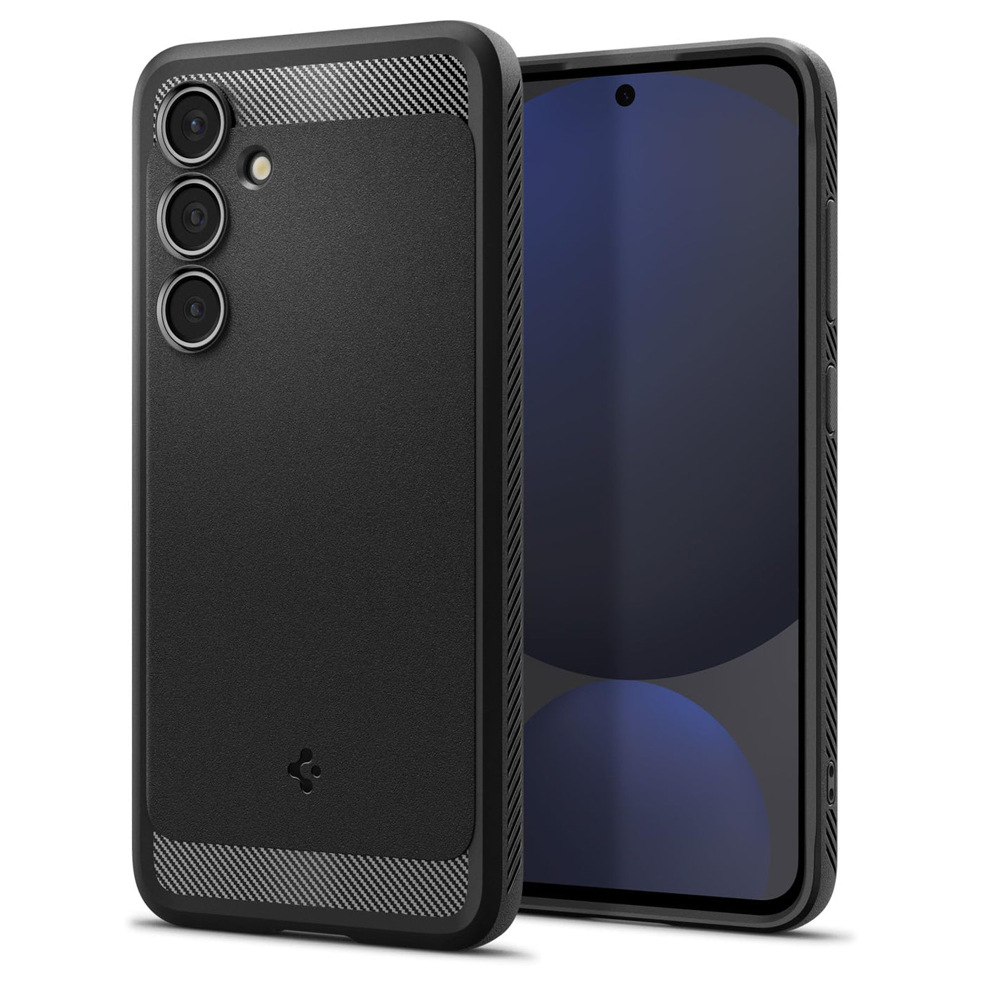 Spigen Rugged Armor Hülle Kompatibel mit Samsung Galaxy S24 FE -Schwarz
