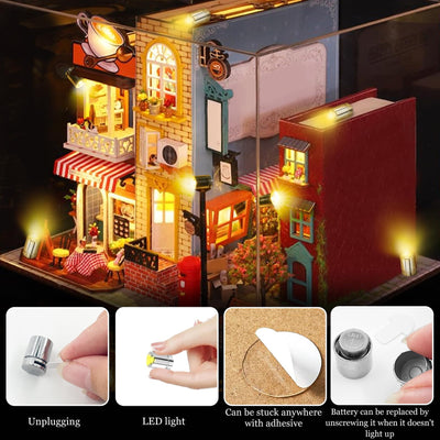 20 Stück Mini Led Licht Bunt Kleine Led Lichter Micro Für Beleuchtung Puppenhaus Mit 40 Kleber Puppenhaus Licht Für Partydekoration Basteln Puppenhauszubehör Bausteine Vitrinen(Buntes Licht)