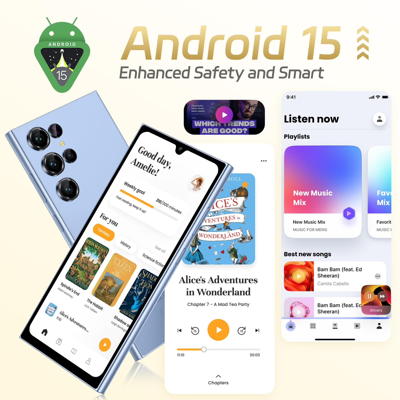 OUKITEL C61 Android 15 Smartphone Ohne Vertrag, 16GB+128GB /1TB Handy Ohne Vertrag, 6,88 Zoll 90Hz Bildschirm 5150mAh Handy Günstig, 13MP+5MP, 4G Dual SIM Simlockfreie Handys/Fingerabdruck/OTG/Face ID