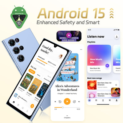 OUKITEL C61 Android 15 Smartphone Ohne Vertrag, 16GB+128GB /1TB Handy Ohne Vertrag, 6,88 Zoll 90Hz Bildschirm 5150mAh Handy Günstig, 13MP+5MP, 4G Dual SIM Simlockfreie Handys/Fingerabdruck/OTG/Face ID