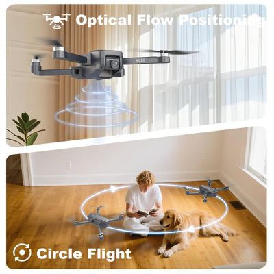 Drohne GPS Professional mit 4K Kamera Adult,Follow Me RC Drohnes GPS Auto Return Home,Drohne Beginner Lange Flugzeit Bürstenlose im Kreisflug,Alarm Bei Niedrigem Batteriestand,Unter 249g