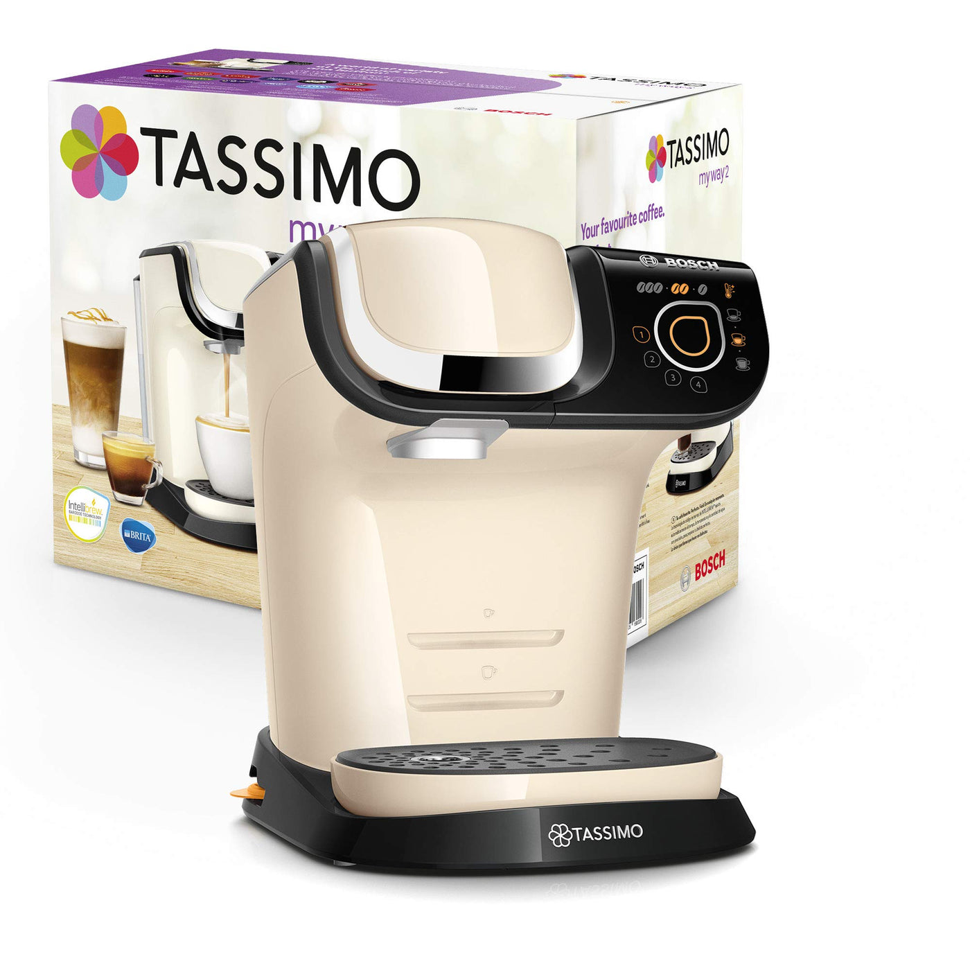 Bosch Tassimo My Way 2 Kapselmaschine TAS6504 Kaffeemaschine by, Wasserfilter, über 70 Getränke, Personalisierung, vollautomatisch, einfache Zubereitung, 1.500 Watt, 1,3 Liter, weiß