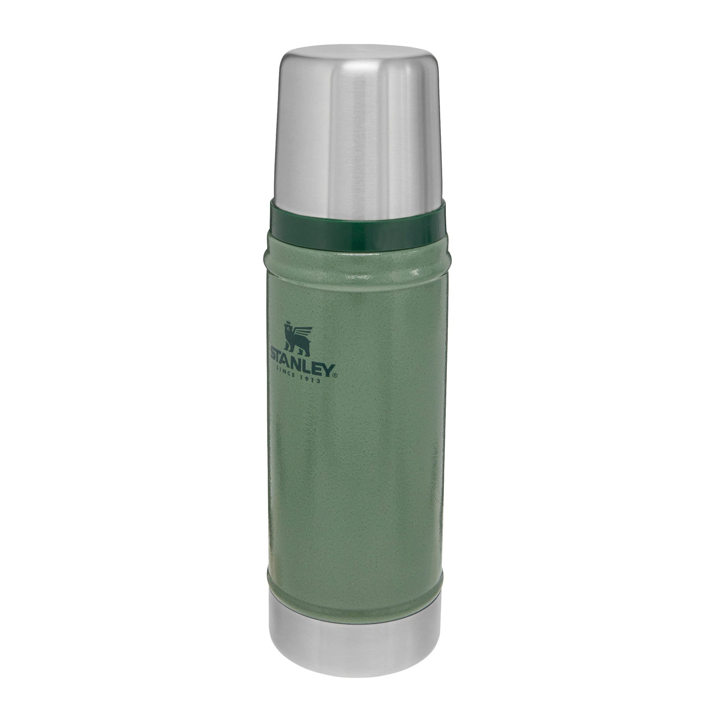 Stanley Classic Legendary Thermosflasche 473 ml - Thermos Hält 15 Stunden Heiß oder Kalt - Edelstahl Thermoskanne - BPA-Frei - Spülmaschinenfest - Hammertone Green