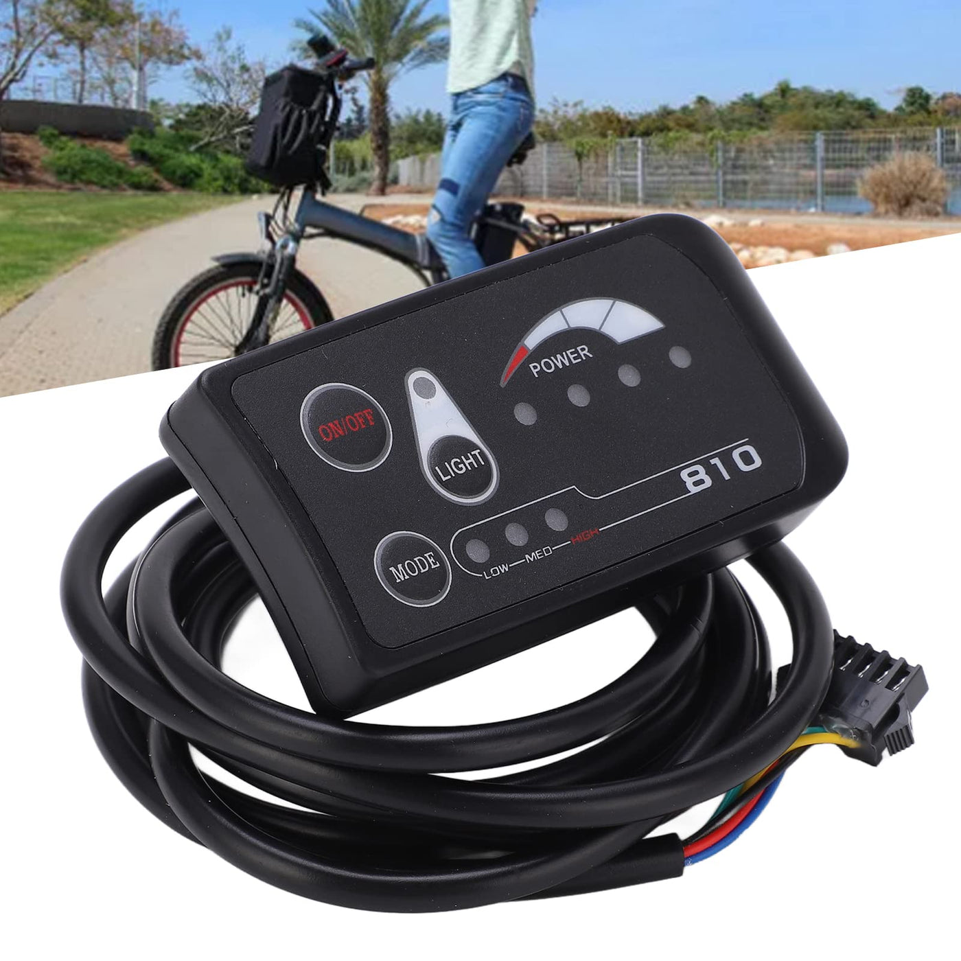 Dilwe 36V 48V LED S810 Elektrofahrrad-Display, Einstellungen Anpassen Gangspeicher Elektrofahrrad LED-Anzeigefeld f¨¹r Elektrofahrrad-RollerElectric refitting Accessories