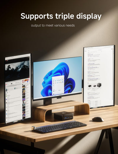 MINIS FORUM UM760 Slim Mini-PC, AMD Ryzen 5 7640HS Prozessor Mini-Computer (6C/12T, bis zu 5,0 GHz), 16 GB DDR5 RAM 1 TB PCIe 4.0 SSD, unterstützt 8K@60Hz HDMI 2.1/USB4-Ausgang, WIFI6E/BT5.3