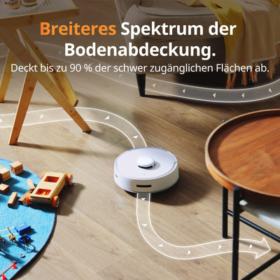 SwitchBot K10+ Staubsauger Roboter - Saugroboter mit Absaugstation für 70 Tage Reinigung, LiDAR-Navigation, Smarte Kartierung, 48dB Ultraleise, 150Mins Max, kompatibel mit Alexa, 2.4G WiFi-Verbindung