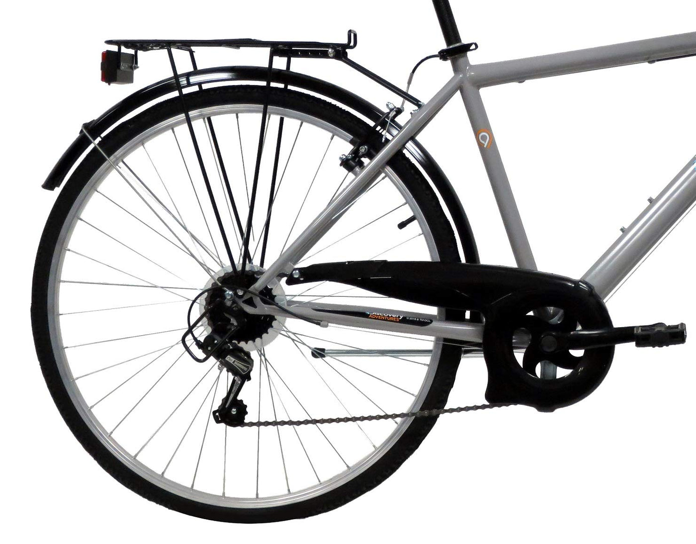 Discovery Denver Herren Trekkingrad Manhattan Herrenfahrrad (28 Zoll), Shimano 6 Gänge, Farbe Silber Metall