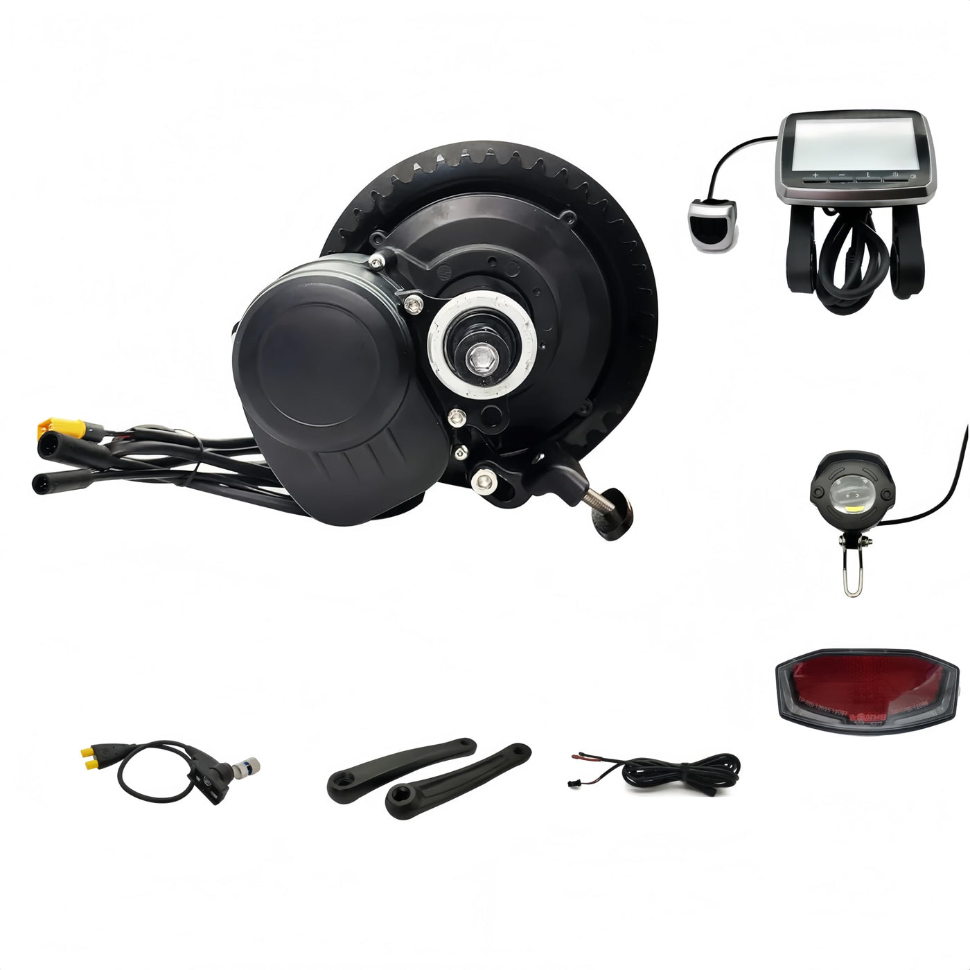 ebsenopower Tongsheng TSDZ2 36V 48V mit Rücktritt Fußbremse Hochgeschwindigkeit Drehmoment Sensor Ebike Umwandlung Kit BB 68MM (36V 500W)